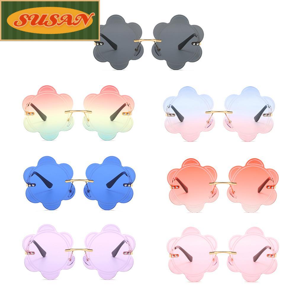 Kính Mát Không Gọng Họa Tiết Hoa Vui Nhộn