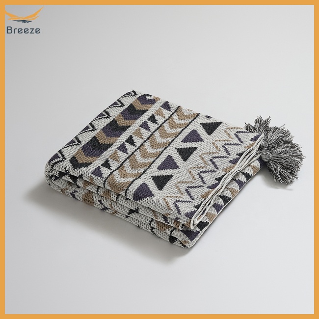 Chăn Ném Phối Tua Rua Siêu Mềm Thoáng Khí Trang Trí Nhà Cửa Phong Cách Boho