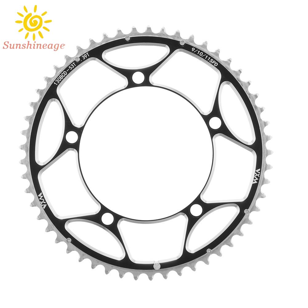 Đĩa Xích Xe Đạp 39T / 53T Bằng Hợp Kim Nhôm CNC
