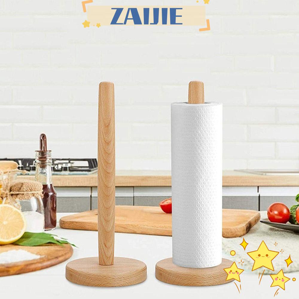 ZAIJIE24 Set 24 Giá Đỡ Cuộn Giấy Vệ Sinh Bằng Gỗ Chống Trượt Tiện Lợi Dành Cho Phòng Tắm / Nhà Bếp