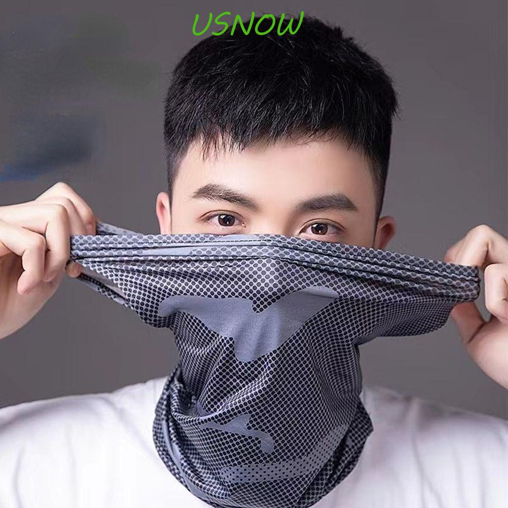 USNOW Khẩu Trang Lụa Lạnh Chống Nắng Bảo Vệ Toàn Diện Cho Cặp Đôi