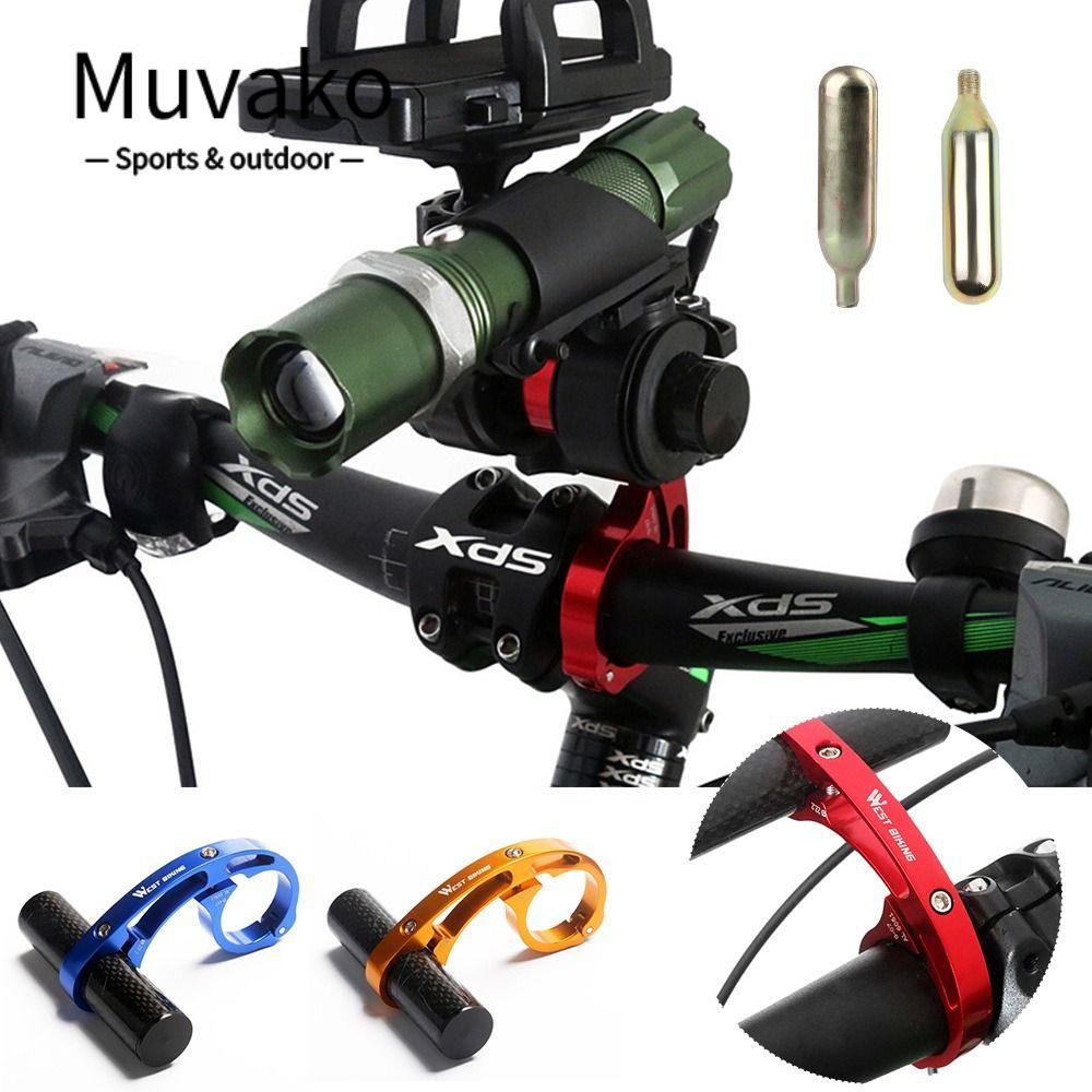 MUVAKO Giá Đỡ Đèn Xe Đạp Mở Rộng Chất Liệu Sợi Carbon