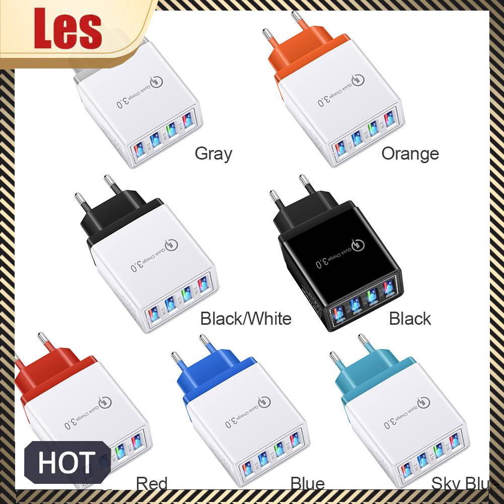 Bộ SạC Nhanh USB 4 CổNg ĐèN LED Cho ĐiệN ThoạI