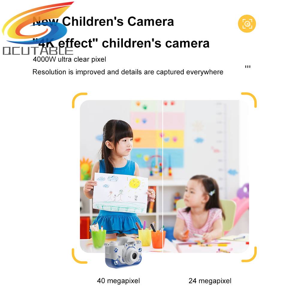 Máy Ảnh Kỹ Thuật Số 40MP Màn Hình 2.0 Inch IPS HD Mini Đồ Chơi Giáo Dục Cho Bé