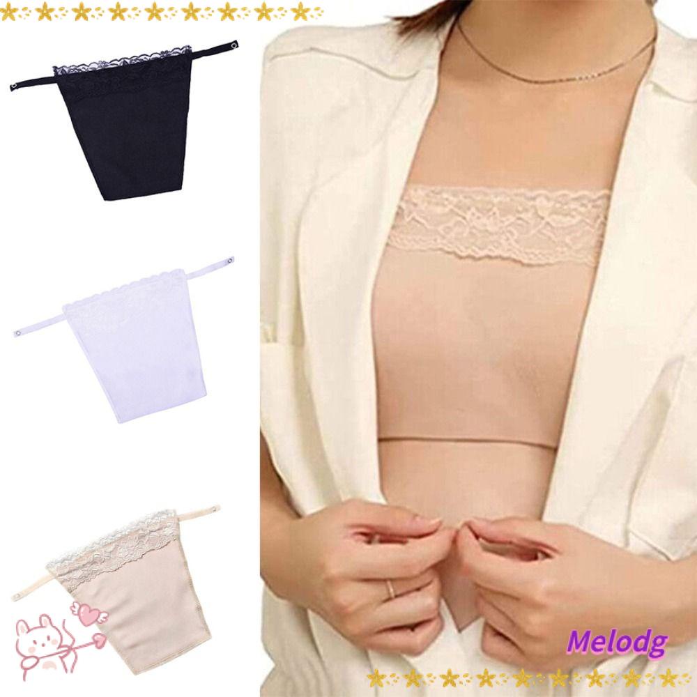Melodg Mock Áo hai dây Quấn Ngực Phối Ren Kẹp Dễ Dàng Nhanh Chóng