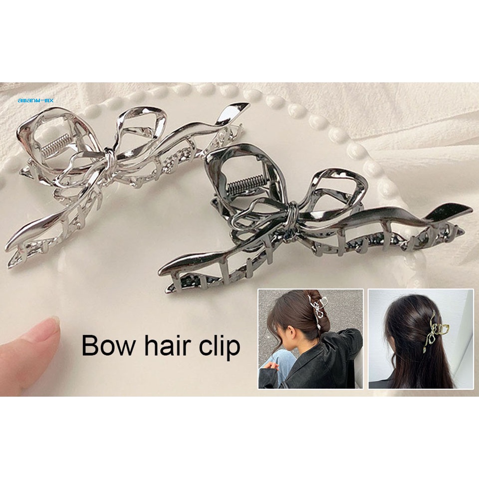 Bộ 2 Kẹp Tóc Kim Loại Dày Dặn Hình Bướm Tiện Dụng Cho Nhà Tắm / Nhà Bếp