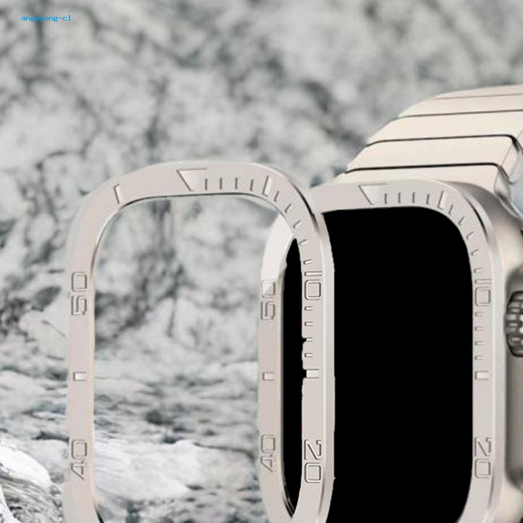 Kính Cường Lực Trong Suốt Viền Kim Loại Chống Trầy Cho Iwatch 8