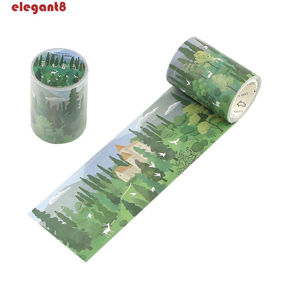 ELEGANT Băng Keo Dán Trang Trí Họa Tiết Hoa Xinh Xắn