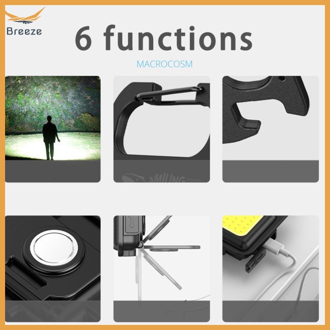 Móc Khóa Đèn Led Cob 500 Lumens Siêu Sáng Đa Năng