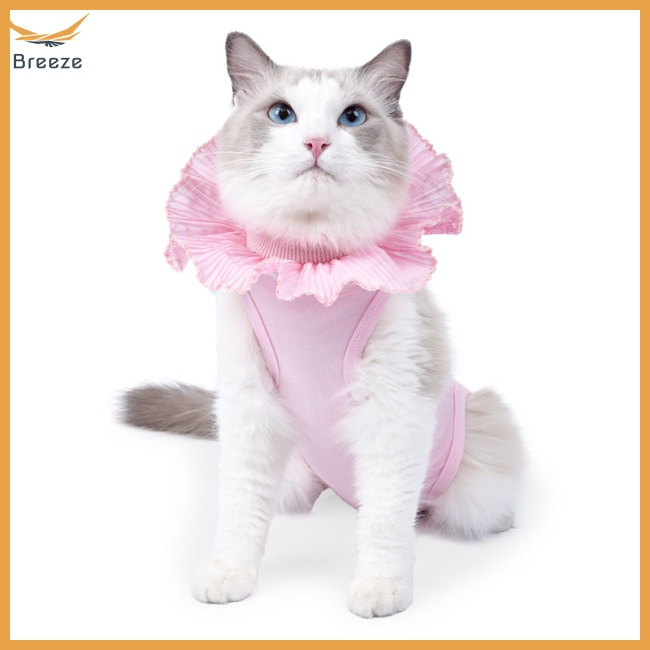 Bộ Áo Liền Quần Mềm Mại Thoáng Khí Chống Nhăn Có Khóa Điều Chỉnh Được Cho Mèo Cưng