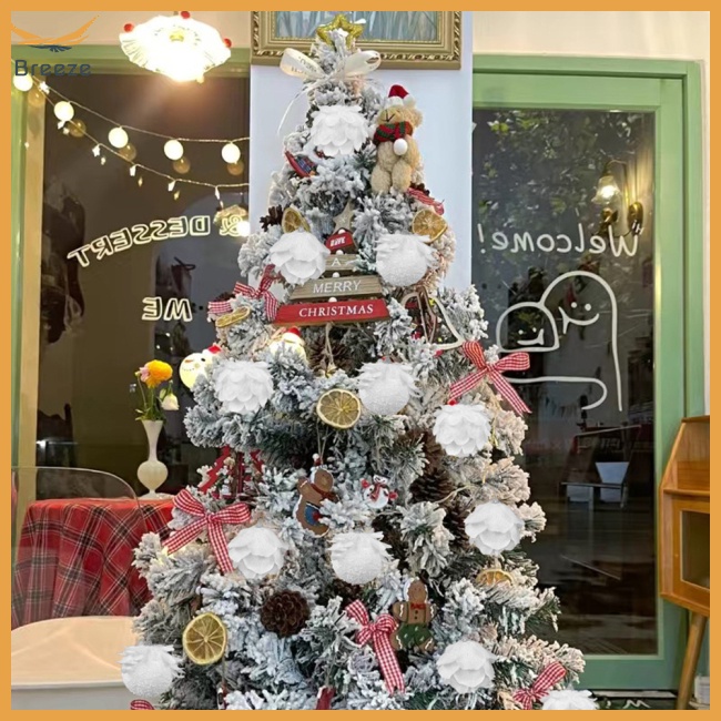 Set 3 Quả Bóng Xốp Chống Vỡ Trọng Lượng Nhẹ Trang Trí Cây Thông Giáng Sinh Năm Mới