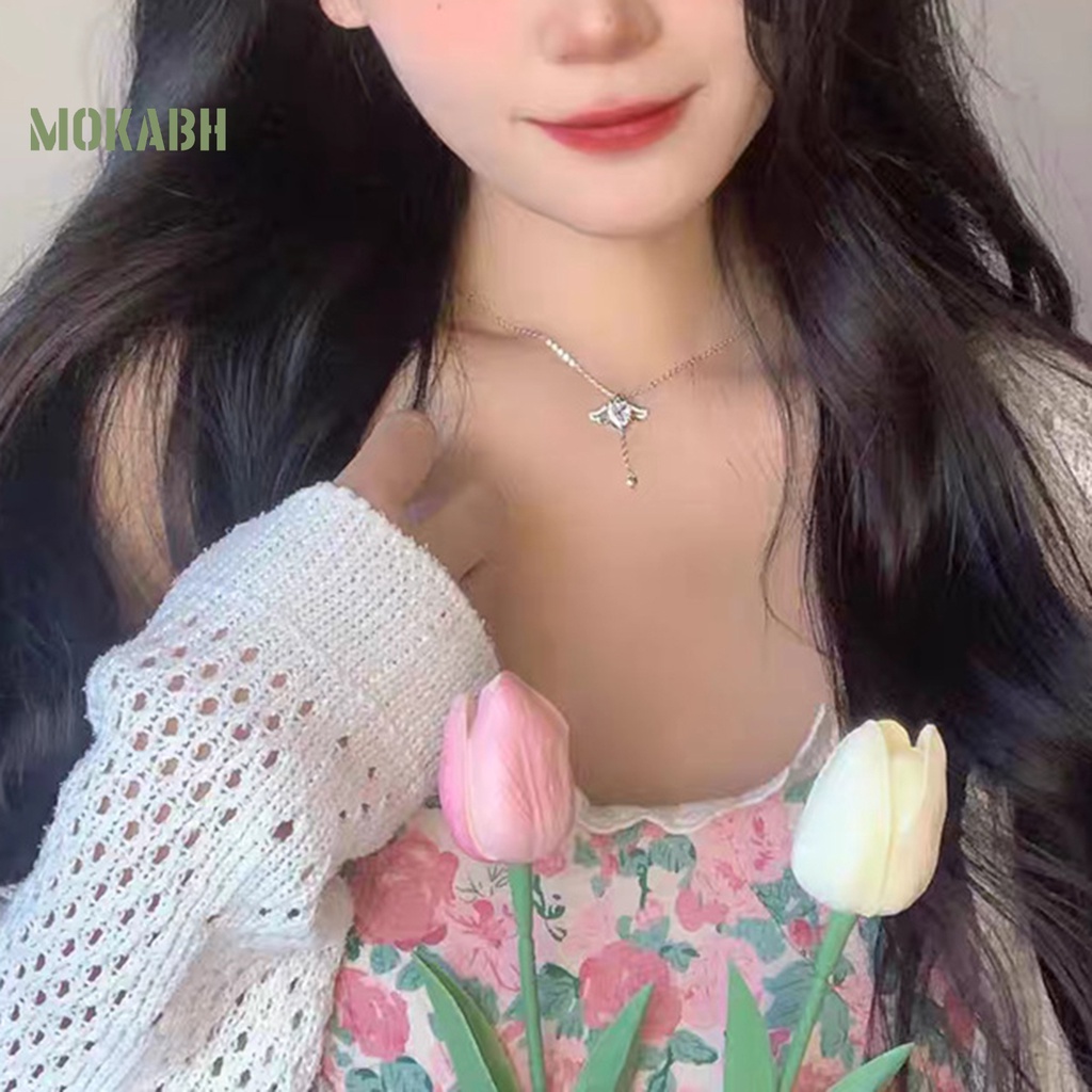 Vòng cổ Hình Trái Tim Đính Đá Thời Trang Dành Cho Nữ