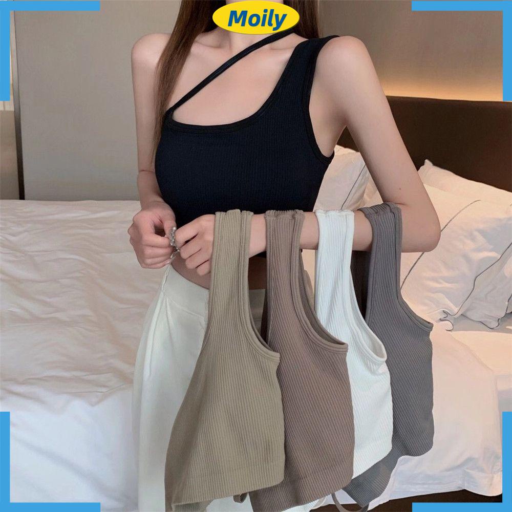 MOILYVN Áo Croptop Trễ Vai Thiết Kế Hợp Thời Trang Cho Phái Nữ