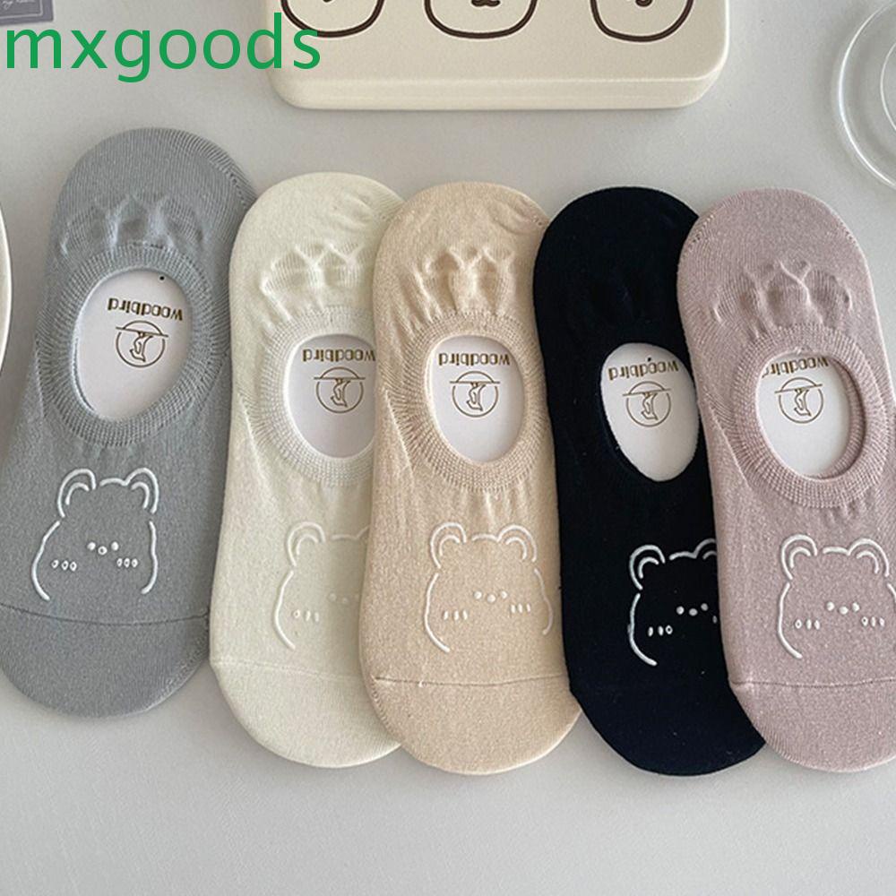 MXGOODS Vớ Cotton Vô Hình Thấm Hút Mồ Hôi Chống Vi Khuẩn Chống Trượt Thời Trang Cho Nữ