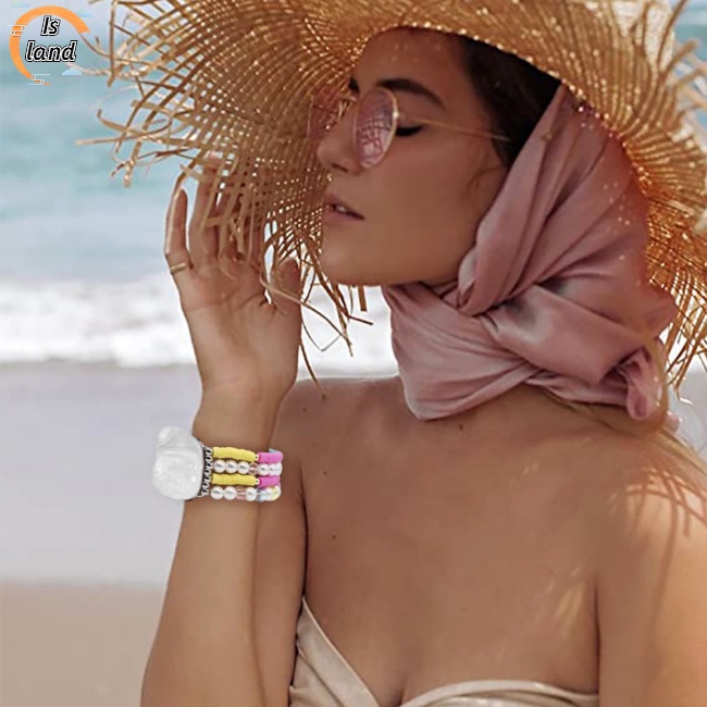 Dây Đeo Chuỗi Hạt Co Giãn Siêu Nhẹ Tùy Chỉnh Tiện Dụng Cho Iwatch S7