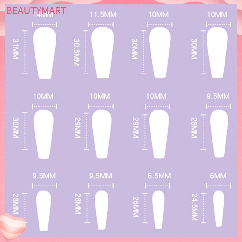 1 Bộ Móng Tay Giả Bằng ABS Màu Sắc Sống Động Sang Trọng
