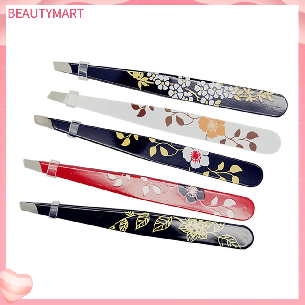 Nhíp Tỉa Lông Mày Bằng Thép Không Gỉ Thiết Kế Họa Tiết Hoa Xinh Xắn