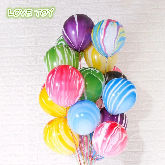 Set 10 Bong Bóng 10 Inch Họa Tiết Vân Đá Đẹp Mắt Dùng Để Trang Trí Tiệc