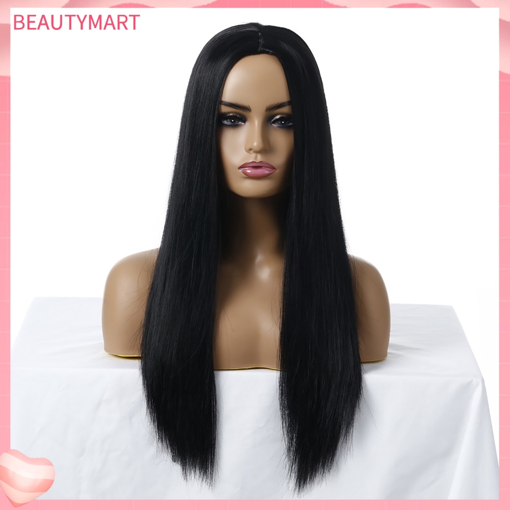 Bộ Tóc Giả Dài Thẳng Bằng Sợi Tổng Hợp Dành Cho Nữ