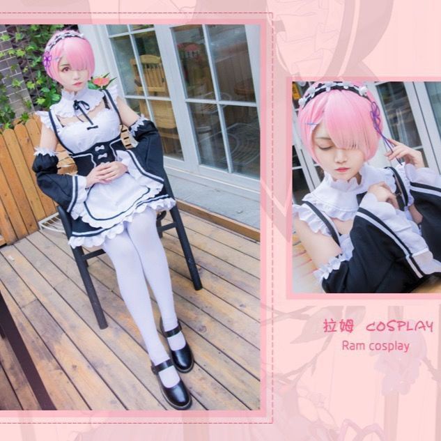 Hàng Có Sẵn Bộ Đồ Hóa Trang Cô Hầu Gái Ram Rem Lolita Giảm Tức Thì Từ Zero Life in Another World Ram Rem