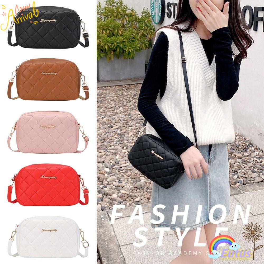 EUCA Túi Đeo Chéo Nhỏ Thêu Họa Tiết Thời Trang Cho Nữ