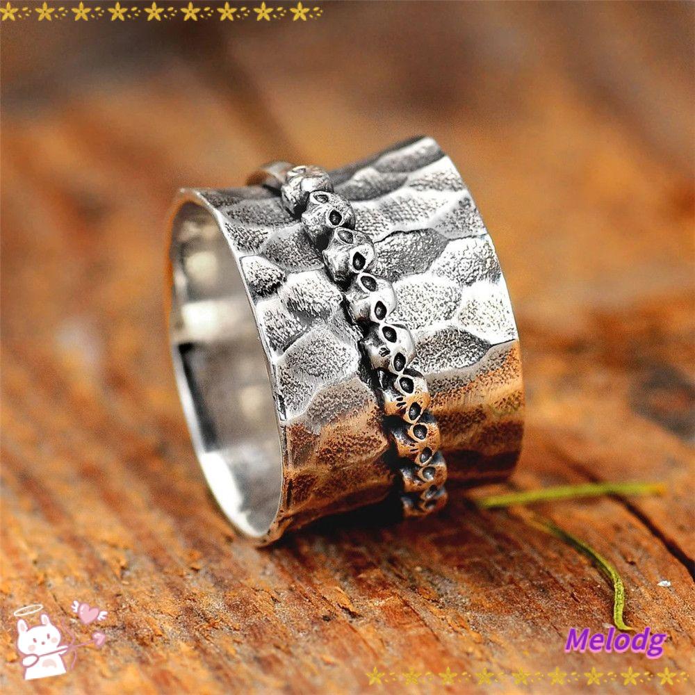 MELODG Nhẫn Hình Đầu Lâu Giảm Căng Thẳng