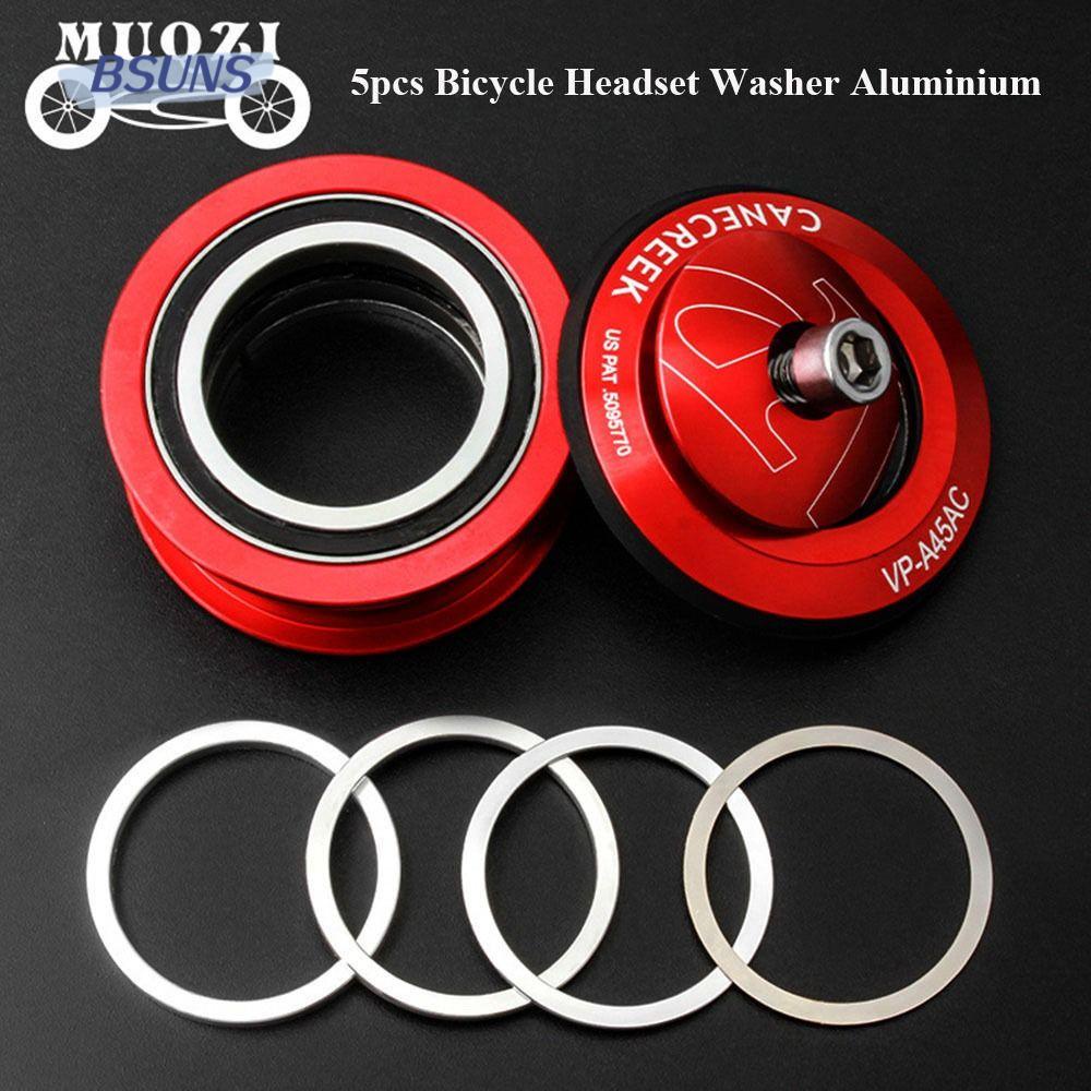 BSUNS 5 Vòng Đệm Bằng Hợp Kim Nhôm 0.3 / 1 / 2 / 3 mm Cho Xe Đạp Ốp
