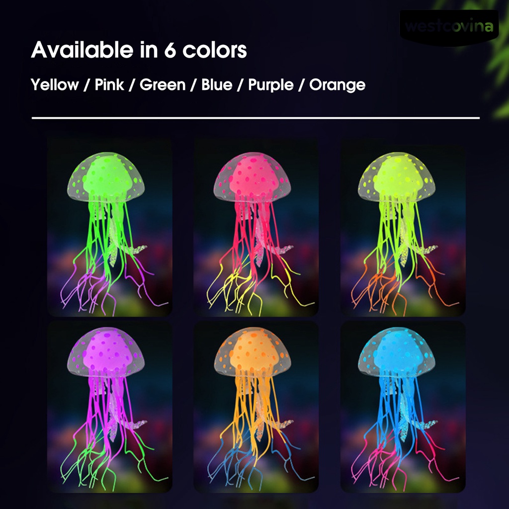 [COD]♞Sứa Nhân Tạo Trong Suốt Phát Sáng Bảo Vệ Môi Trường Dùng Trang Trí Bể Cá