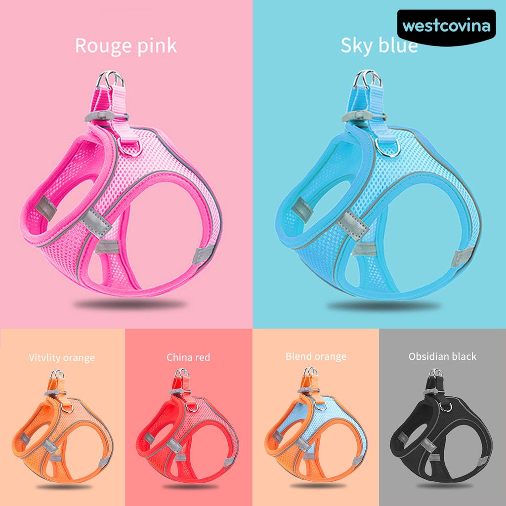 [COD]♞Dây Dắt Thú Cưng Đi Dạo Bằng Nilon Phản Quang Thoáng Khí Tiện Dụng