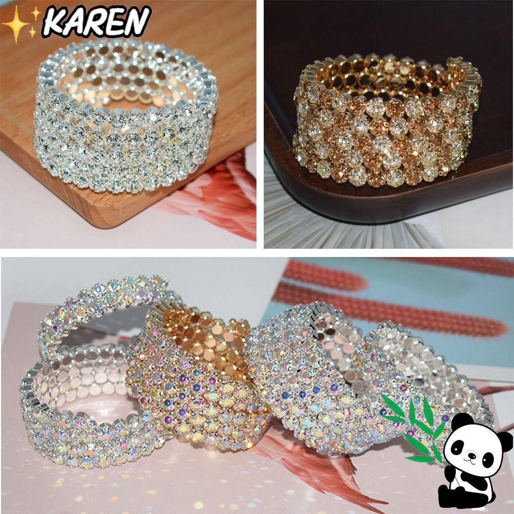 KAREN Vòng Tay Đính Đá Pha Lê Thời Trang