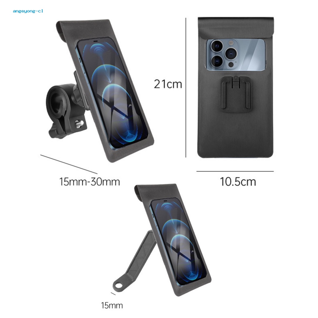 Angeyong Giá Đỡ Điện Thoại Trong Suốt Chống Rung Lắc Màn Hình Cảm Ứng Xoay 360 Độ Gắn Tay Lái Xe Đạp