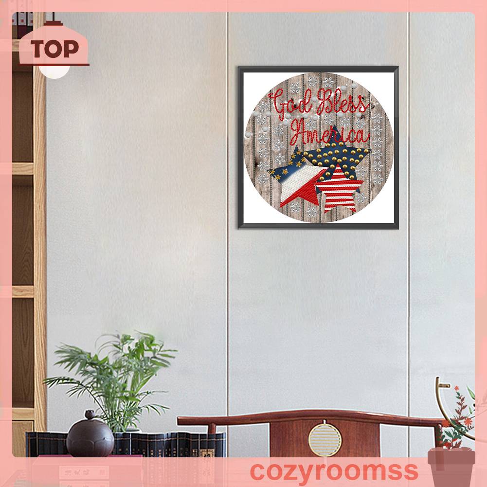 Bộ Tranh Đính Đá 5D Tự Làm Trang Trí Ngày Độc Lập