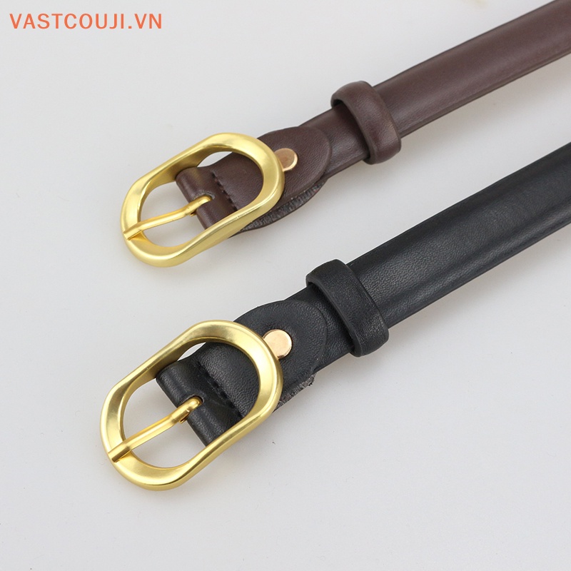 Thắt Lưng Da Phối Khóa Kim Loại Phong Cách Vintage Thời Trang Cho Nữ