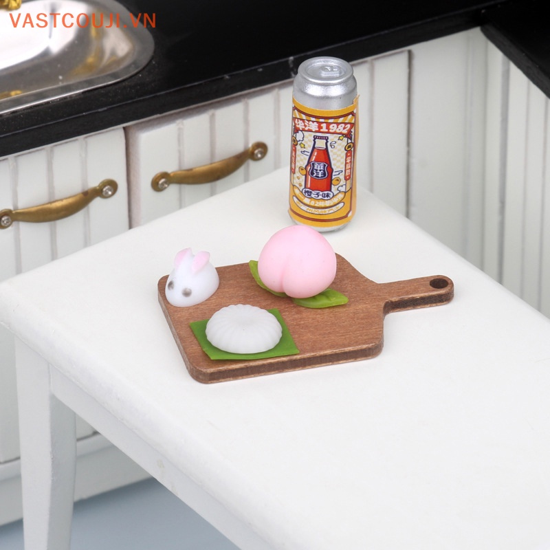 1 Bộ Mô Hình Thỏ Mini Tỉ Lệ 1: 12 Trang Trí Nhà Búp Bê