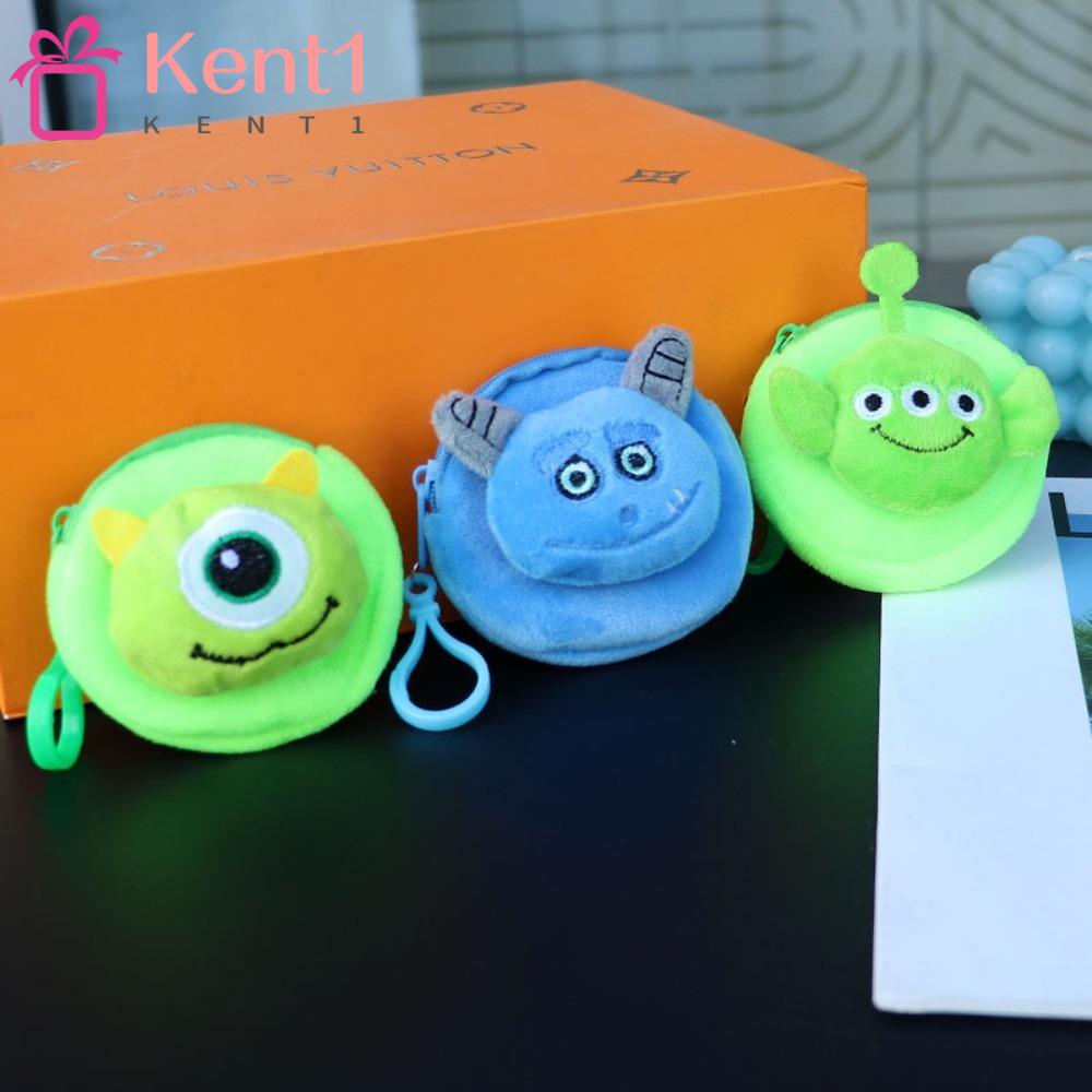 KENT1 Ví Tròn Đựng Tai Nghe / Tiền Xu / Chìa Khóa Họa Tiết Đôi Mắt Thời Trang