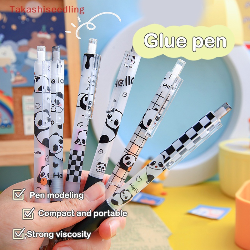 1 Bút Keo Dán Nhanh Khô Hình Gấu Trúc Dễ Thương Cho Học Sinh