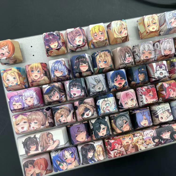 Bộ 108 Nút Bàn Phím Cơ OEM In Hình Anime Dễ Thương