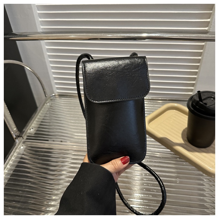 Túi Đeo Chéo Mini Bằng Da PU Bóng Màu Trơn Thời Trang Dành Cho Nữ