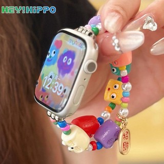 Dây Đeo Họa Tiết Quái Vật Dễ Thương Cho Đồng Hồ Thông Minh iwatch 45 / 44 / 42 / 41 / 40 / 38 / 49mm Series 8 / 7 / 6 / 42 / 41 / 40 / 38 / 49mm