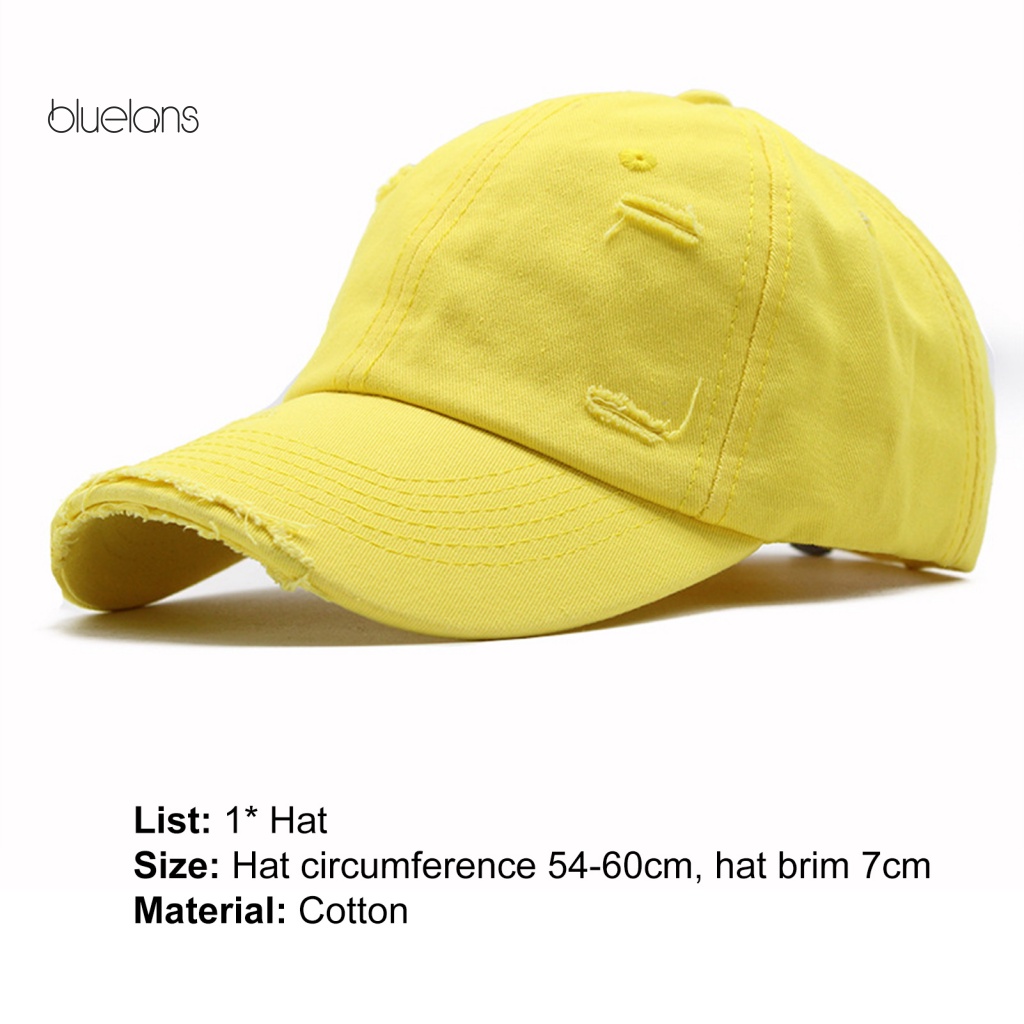 Mũ Lưỡi Trai Chống Nắng Bluelans Có Thể Điều Chỉnh Vành Hở Lỗ Thời Trang Unisex