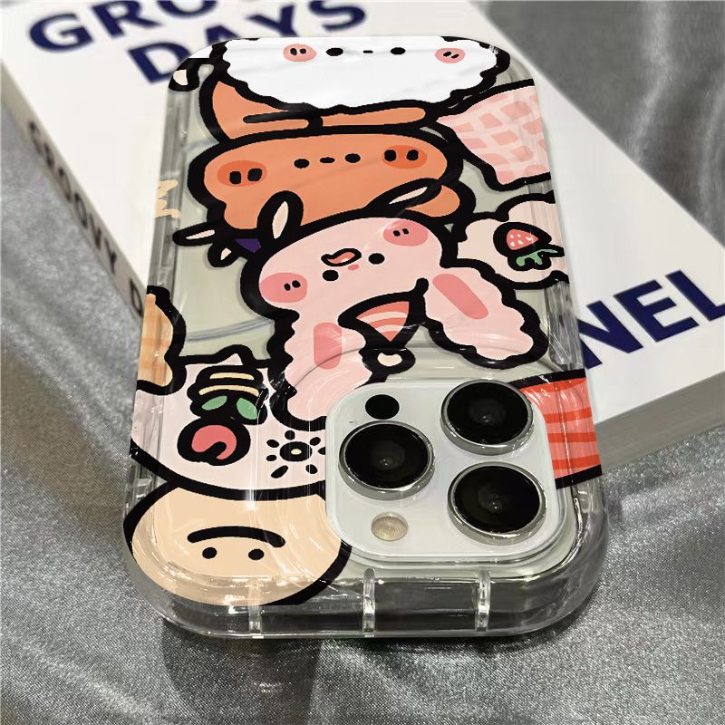 Ốp Điện Thoại Mềm Trong Suốt Hình Động Vật Dễ Thương Cho iPhone14promax 1312 / 11 7 / 8plus xr / sins PBTZ