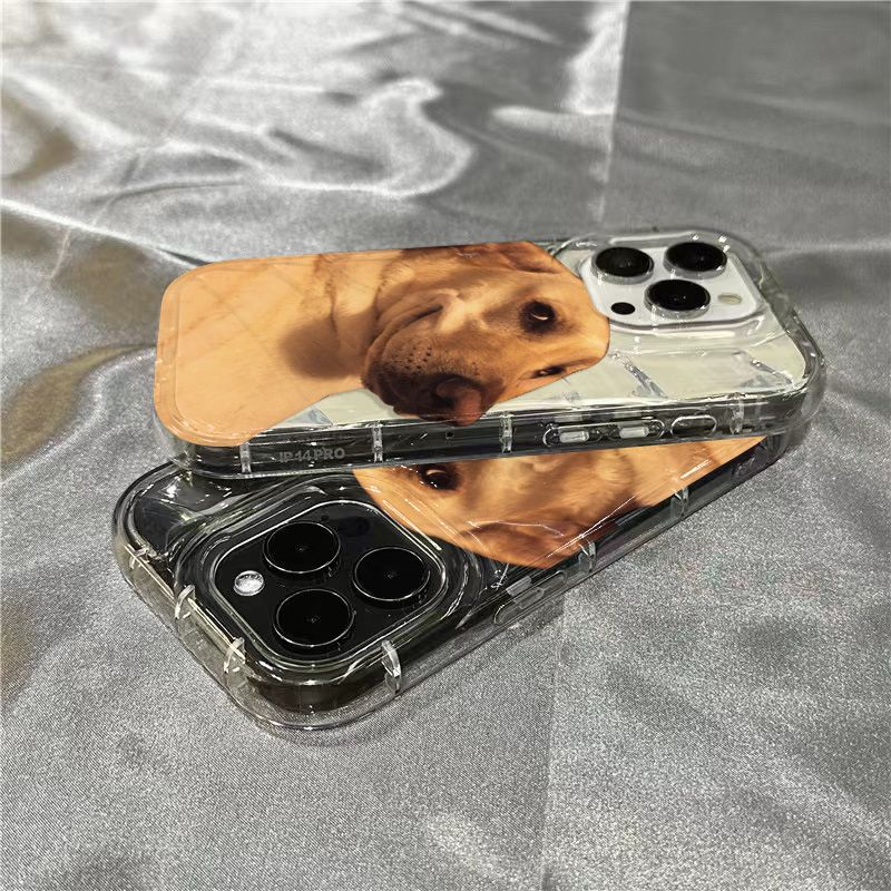 Ốp Điện Thoại Dẻo Họa Tiết Hoạt Hình Chú Chó Cười Dễ Thương Cho iPhone14promax / 11 Sins13127 8Plus Xr / Trong Suốt