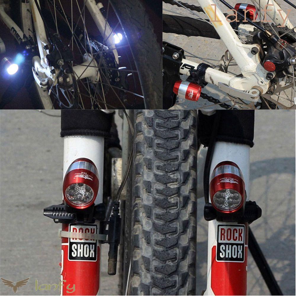 LANFY Đèn Pha LED 6 Bóng Cảnh Báo An Toàn Chuyên Nghiệp Kèm Giá Đỡ Cho Xe Đạp