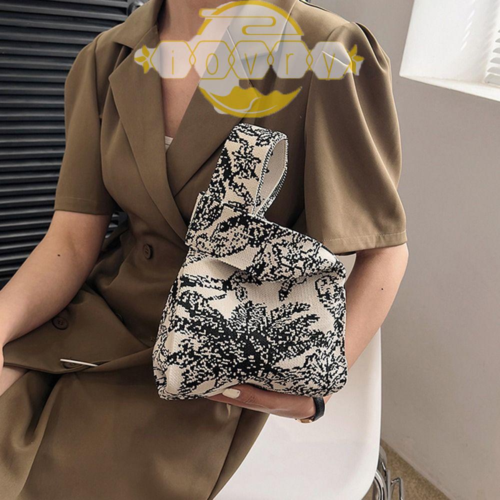 Túi Đựng Điện Thoại / Chìa Khóa / Mỹ Phẩm / Son Môi Dệt Kim Phong Cách Hàn Quốc