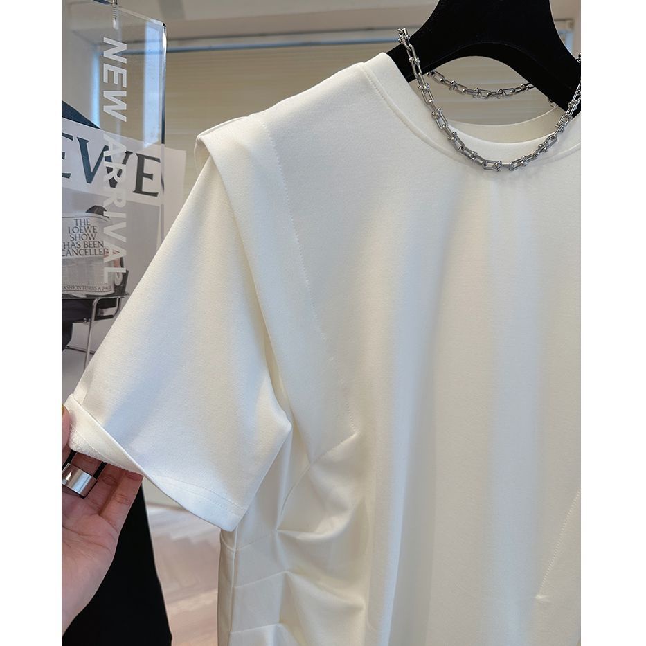 Áo Thun Đen Tay Ngắn Dáng Rộng Thời Trang Mùa Hè 2023 Cho Nữ