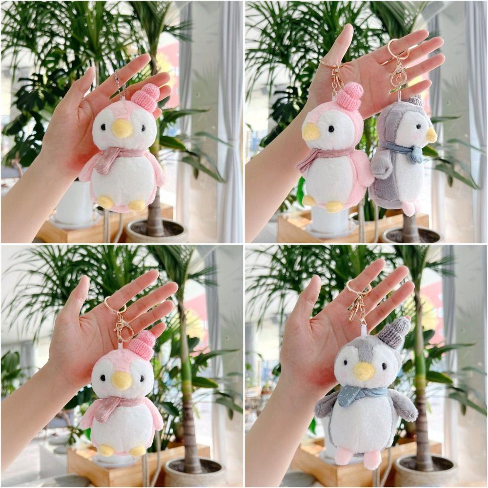 DARNELL Chim Cánh Cụt Nhồi Bông Mềm Mại Trang Trí Móc Khóa
