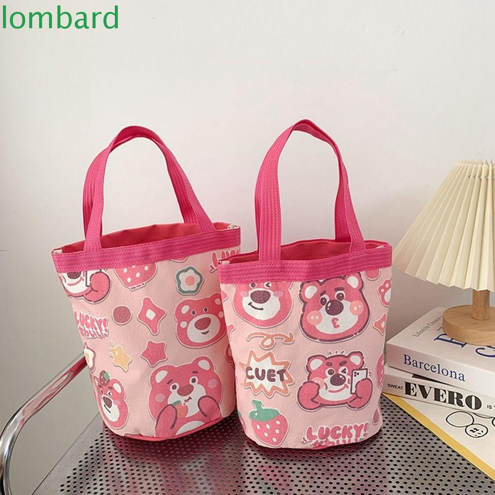 Túi Tote Vải Oxford In Hình Gấu / Dâu Tây Dễ Thương Thời Trang Cho Nữ