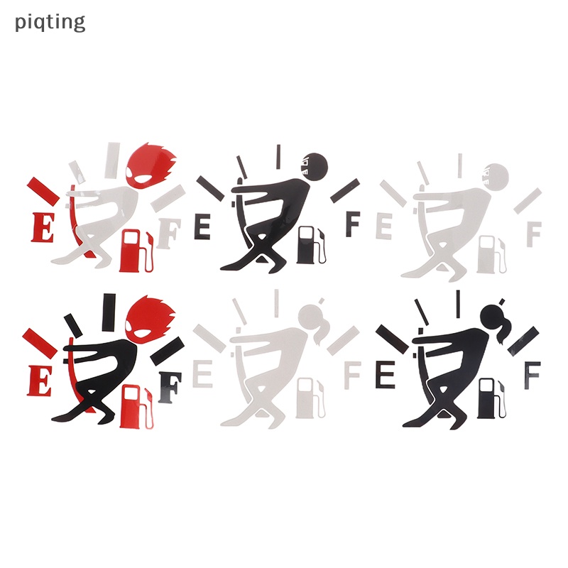 Piqt Nhãn Dán Trang Trí Xe Hơi Bằng ABS Hình Đồng Hồ Đo Nhiên Liệu Vui Nhộn Phong Cách Mới