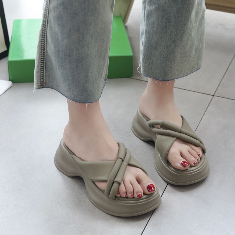 C＆S dép sandal nữ 3cm dép đi biển dép đế cao Thoải Mái Xinh Xắn 23070502