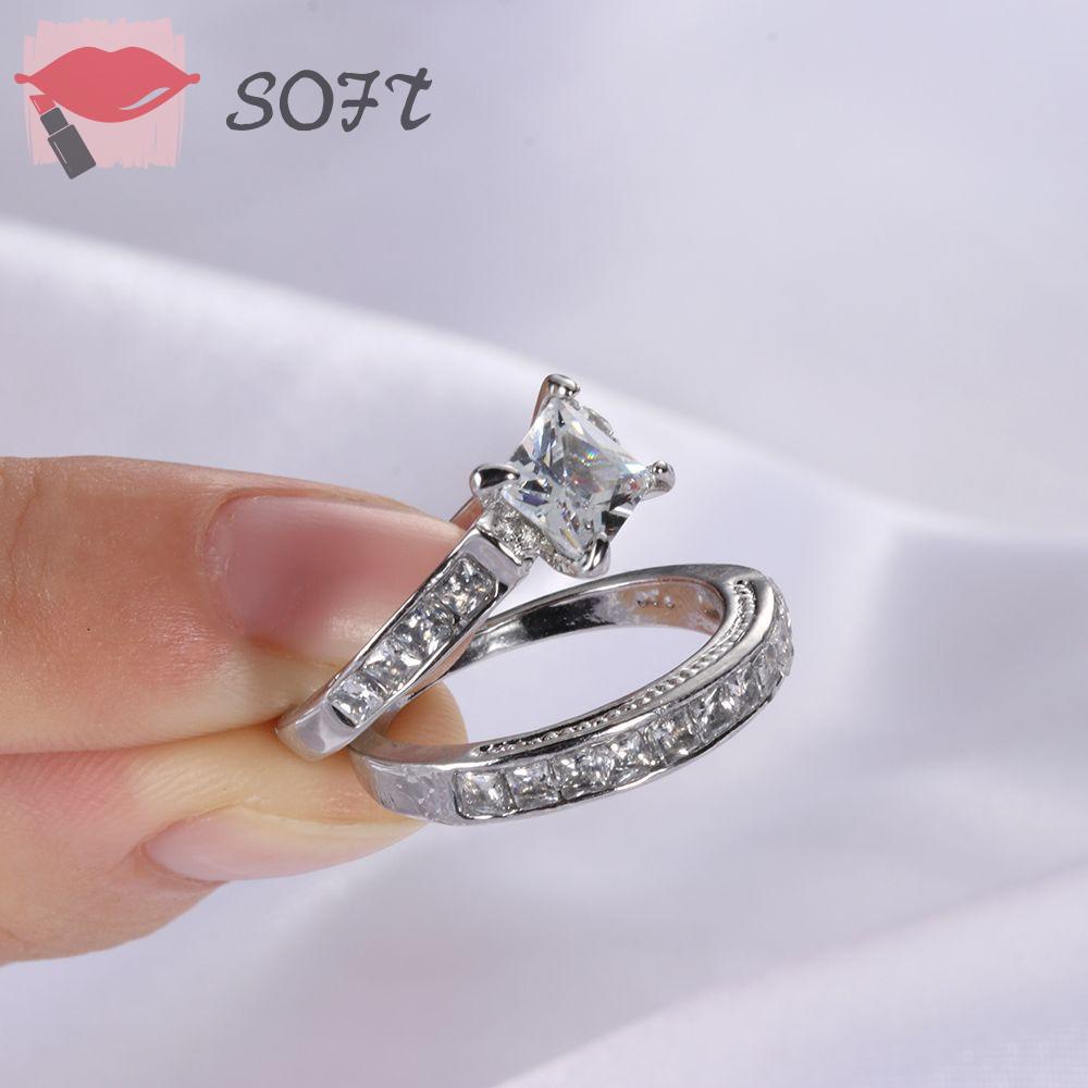 SOFTNESS Nhẫn Cưới 2 Trong 1 Thời Trang Cho Nữ